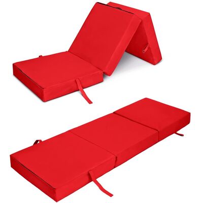 Ready Steady Bed - Plegable Camping Colchón De Viaje Invitados Futón Cuna Colchón - Rojo Ready Steady Bed - Plegable Camping Colchón De Viaje Invitados Futón Cuna Colchón - Rojo