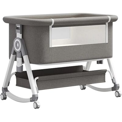 OEM Cuna Para Bebé, Altura Regulable, Diseño Plegable, Hzdc Gris OEM Cuna Para Bebé, Altura Regulable, Diseño Plegable, Hzdc Gris