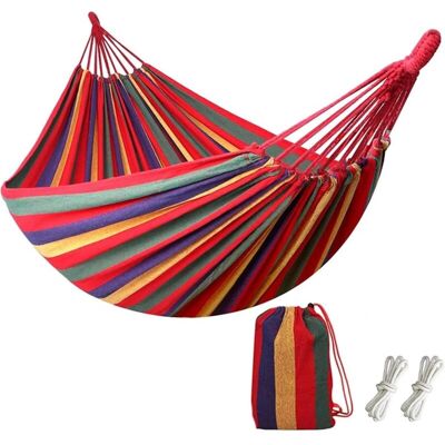 DPZO Hamaca Portátil Para Exteriores Fabricada En Seda De Paracaídas Y Algodón, Antivuelco, Para Viajes Y Acampada, Para Dos Personas, Carga Máxima De 300 Kg, Multicolor (2 Personas, Rojo). DPZO Hamaca Portátil Para Exteriores Fabricada En Seda De Paracaídas Y Algodón, Antivuelco, Para Viajes Y Acampada, Para Dos Personas, Carga Máxima De 300 Kg, Multicolor (2 Personas, Rojo).