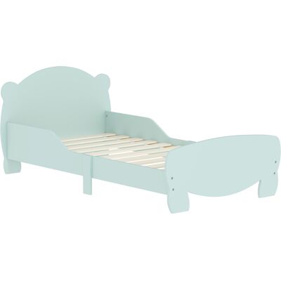 JHY DESIGN Cama Infantil De 70x140 Cm Con Barandillas De Seguridad, Diseño De Oso, Para Niños Y Niñas De 3 A 6 Años, Color Verde. JHY DESIGN Cama Infantil De 70x140 Cm Con Barandillas De Seguridad, Diseño De Oso, Para Niños Y Niñas De 3 A 6 Años, Color Verde.