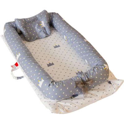 OEM Nido Para Bebé, Algodón, Estampado De Corona, Cuna Biónica Portátil, Ajustable, De 0 A 24 Meses OEM Nido Para Bebé, Algodón, Estampado De Corona, Cuna Biónica Portátil, Ajustable, De 0 A 24 Meses