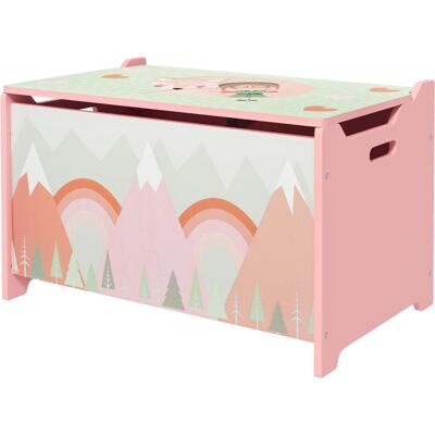 JHY DESIGN Amplio Baúl De Almacenamiento, Baúl Para Juguetes Con Tapa Abatible De Seguridad, Bonito Diseño De Animales, 60 X 37 X 39 Cm, Rosa JHY DESIGN Amplio Baúl De Almacenamiento, Baúl Para Juguetes Con Tapa Abatible De Seguridad, Bonito Diseño De Animales, 60 X 37 X 39 Cm, Rosa