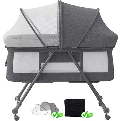 OEM Cuna De Viaje Convertible Y Plegable Para Bebés, Mecedora, 93x55x73 Cm, Gris Comfort OEM Cuna De Viaje Convertible Y Plegable Para Bebés, Mecedora, 93x55x73 Cm, Gris Comfort