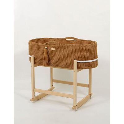 OEM Cesta Moisés Boho Hecha A Mano Con Cuna - Color Caramelo OEM Cesta Moisés Boho Hecha A Mano Con Cuna - Color Caramelo