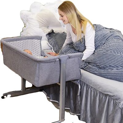 OEM Cuna, Lateral Desmontable, Malla Transpirable, Gris OEM Cuna, Lateral Desmontable, Malla Transpirable, Gris