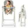 COSTWAY Trona bebe Plegable, Trona portatil Ajustable con 4 Ruedas Bloqueables, 6 Alturas, 5 Posiciones de Reclinado, Silla trona evolutiva para Comer con