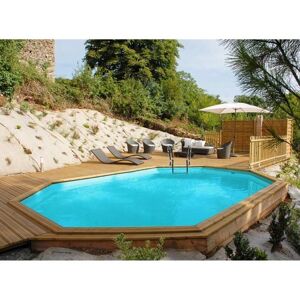 GRÉ Modelo 790203 - Piscina de Madera Ovalada Avocado GRÉ Modelo 790203 - Piscina de Madera Ovalada Avocado