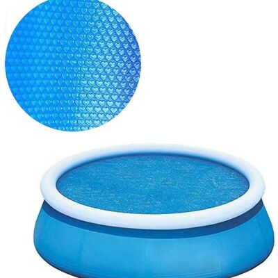 Cyslmuk - cubierta solar para piscina redonda de 8 pies azul Cyslmuk - cubierta solar para piscina redonda de 8 pies azul