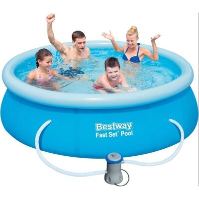 TRADE SHOP TRAESIO Trade Shop - Piscina Al Aire Libre Inflable Redondeado 244x61cm Conjunto Rápido Con Bomba De Filtro 57450 - TRADE SHOP TRAESIO Trade Shop - Piscina Al Aire Libre Inflable Redondeado 244x61cm Conjunto Rápido Con Bomba De Filtro 57450 -
