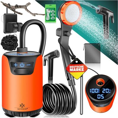 Kesser® Ducha Camping, Bomba, 8000 Mah - Naranja / Negro, Sin Depósito Kesser® Ducha Camping, Bomba, 8000 Mah - Naranja / Negro, Sin Depósito