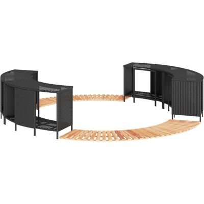 Vidaxl Borde Bañera Hidromasaje Madera Acacia Y Ratán Sintético Negro Vidaxl Borde Bañera Hidromasaje Madera Acacia Y Ratán Sintético Negro
