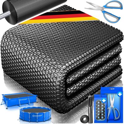 Kesser® Cobertor Solar Piscina 400 Μm - Ø 549 Cm, Negro, Con 12 Ojales Kesser® Cobertor Solar Piscina 400 Μm - Ø 549 Cm, Negro, Con 12 Ojales