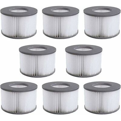 Ahlsen - Cartucho De Filtro De Repuesto Para Filtro De Bañera De Hidromasaje Mspa, Filtro De Agua De Repuesto Para Jacuzzi Y Spa, Para Piscinas Inflables, Modelo De Filtro De Agua (paquete De 8) Ahlsen - Cartucho De Filtro De Repuesto Para Filtro De Bañera De Hidromasaje Mspa, Filtro De Agua De Repuesto Para Jacuzzi Y Spa, Para Piscinas Inflables, Modelo De Filtro De Agua (paquete De 8)