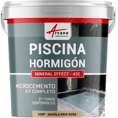 ARCANE INDUSTRIES Kit Microcemento Color Gris Topo Para Piscina De Hormigón ARCANE INDUSTRIES Kit Microcemento Color Gris Topo Para Piscina De Hormigón