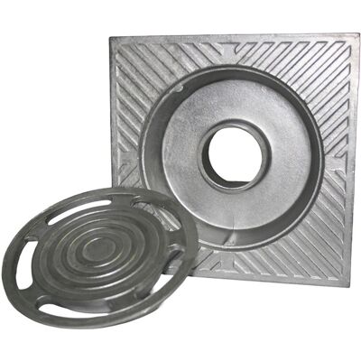 EDM Sumidero De Patio De Aluminio, Classic, 30 X 30 Cm EDM Sumidero De Patio De Aluminio, Classic, 30 X 30 Cm