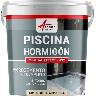 ARCANE INDUSTRIES Kit Microcemento Color Gris Topo Para Piscina De Hormigón ARCANE INDUSTRIES Kit Microcemento Color Gris Topo Para Piscina De Hormigón