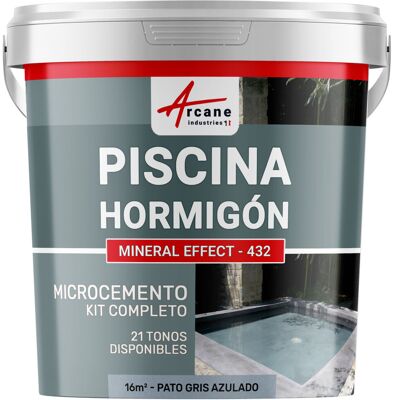 ARCANE INDUSTRIES Kit Microcemento Color Gris Topo Para Piscina De Hormigón ARCANE INDUSTRIES Kit Microcemento Color Gris Topo Para Piscina De Hormigón