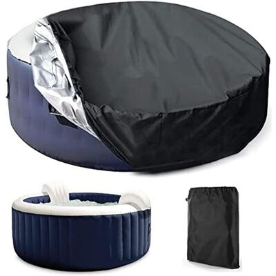 LAUWEXE Cubierta Protectora Para Piscina O Spa, Cubierta Solar Redonda Para Exteriores, Resistente Al Polvo, Impermeable Y A Los Rayos Uv, 210 X 30 Cm LAUWEXE Cubierta Protectora Para Piscina O Spa, Cubierta Solar Redonda Para Exteriores, Resistente Al Polvo, Impermeable Y A Los Rayos Uv, 210 X 30 Cm
