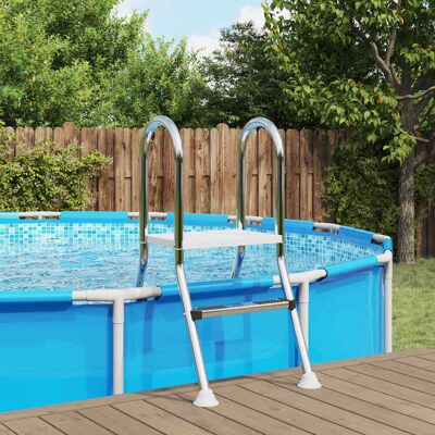 Vidaxl Escalera Para Piscina Semienterrada 172 X 106 Cm 3-escalón Vidaxl Escalera Para Piscina Semienterrada 172 X 106 Cm 3-escalón
