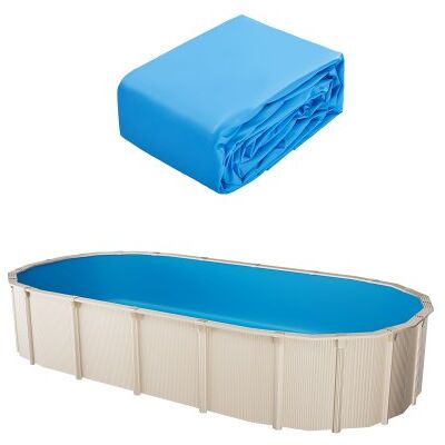 OEM Revestimiento Para Piscina Ovalada 610x375 Cm Calibre Estándar Revestimiento De Vinilo Para Piscina Estilo Superpuesto Para Piscinas Sobre El Suelo De 132 Cm De Altura De Pared, Color Sólido OEM Revestimiento Para Piscina Ovalada 610x375 Cm Calibre Estándar Revestimiento De Vinilo Para Piscina Estilo Superpuesto Para Piscinas Sobre El Suelo De 132 Cm De Altura De Pared, Color Sólido
