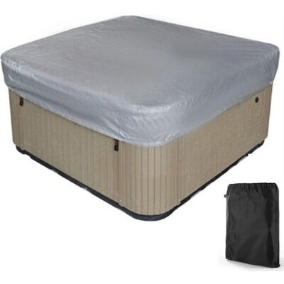 ENLENK Funda Cuadrada Para Bañera De Hidromasaje, Cubierta Antipolvo Para Piscina, Cubiertas Impermeables Para Spa Exterior/bañera/burbuja—gris 220×220×30cm ENLENK Funda Cuadrada Para Bañera De Hidromasaje, Cubierta Antipolvo Para Piscina, Cubiertas Impermeables Para Spa Exterior/bañera/burbuja—gris 220×220×30cm