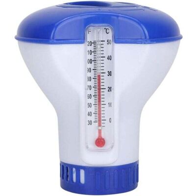 DPZO Flotador Para Pastillas De Cloro De Piscina, Dispensador Flotante De Cloro Con Termómetro Para Agua De Piscina, Flotador Duradero Para Pastillas De Cloro, Adecuado Para Limpieza DPZO Flotador Para Pastillas De Cloro De Piscina, Dispensador Flotante De Cloro Con Termómetro Para Agua De Piscina, Flotador Duradero Para Pastillas De Cloro, Adecuado Para Limpieza
