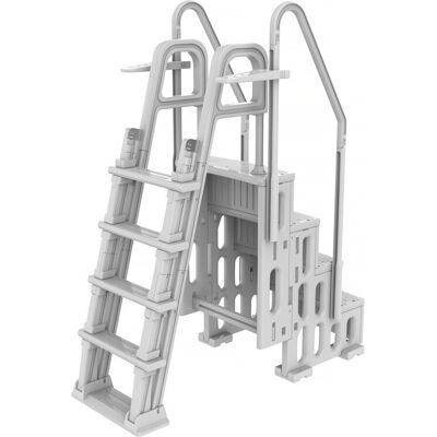 HABITAT ET JARDIN Escalera Doble De Piscina "mario" Con Sistema De Seguridad Para Niños HABITAT ET JARDIN Escalera Doble De Piscina "mario" Con Sistema De Seguridad Para Niños