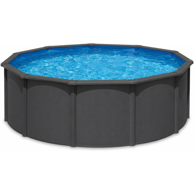 100% Piscina Elevada Sin Obra De Acero Redonda Color Antracita Redonda 550x120 100% Piscina Elevada Sin Obra De Acero Redonda Color Antracita Redonda 550x120