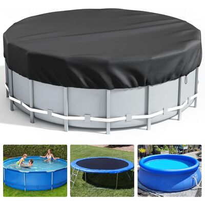 JALLERIA Cubierta Protectora Para Piscinas Elevadas, Cubierta Redonda Exterior Para Bañeras De Hidromasaje, Ideal Para Mantener La Piscina Limpia (3 M, Negra) JALLERIA Cubierta Protectora Para Piscinas Elevadas, Cubierta Redonda Exterior Para Bañeras De Hidromasaje, Ideal Para Mantener La Piscina Limpia (3 M, Negra)