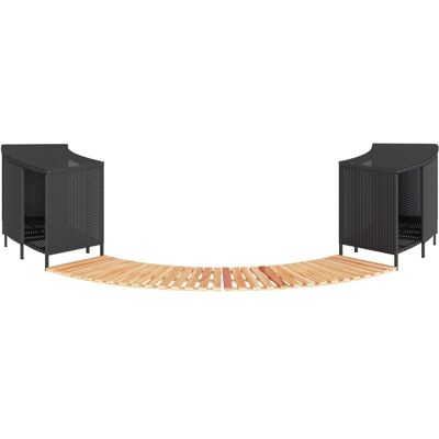Vidaxl Borde Bañera Hidromasaje Madera Acacia Y Ratán Sintético Negro Vidaxl Borde Bañera Hidromasaje Madera Acacia Y Ratán Sintético Negro