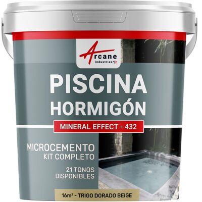 ARCANE INDUSTRIES Kit Microcemento Color Gris Topo Para Piscina De Hormigón ARCANE INDUSTRIES Kit Microcemento Color Gris Topo Para Piscina De Hormigón