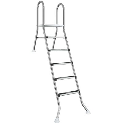 Escalera Para Piscina Semienterrada 222 X 128 Cm 5-escalón Vidaxl Escalera Para Piscina Semienterrada 222 X 128 Cm 5-escalón Vidaxl