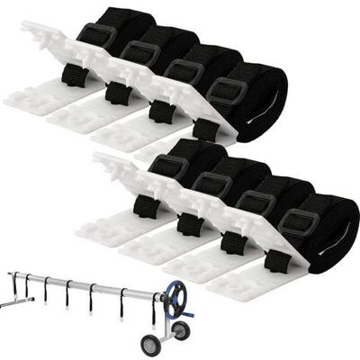 BARKBUSTERS Kit De Fixation Pour Bâche Solaire De Piscine, Kit De Sangles De Couverture Solaire Pour Piscine Universelle Enterrée Comprenant 8 Sangles En Nylon,8 Plaques De Cordon,8 Boucles BARKBUSTERS Kit De Fixation Pour Bâche Solaire De Piscine, Kit De Sangles De Couverture Solaire Pour Piscine Universelle Enterrée Comprenant 8 Sangles En Nylon,8 Plaques De Cordon,8 Boucles