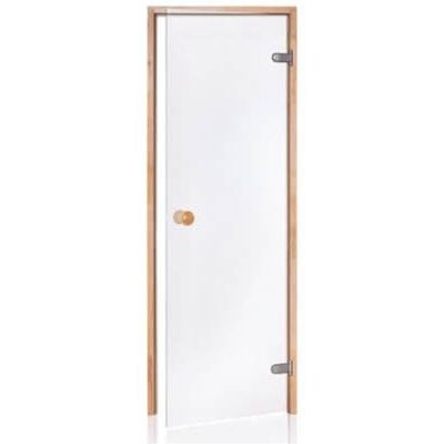 Desineo - Puerta De Sauna Con Cristal De Seguridad De 8 Mm En Marco De Pino Transparente De 90 X 190 Desineo - Puerta De Sauna Con Cristal De Seguridad De 8 Mm En Marco De Pino Transparente De 90 X 190