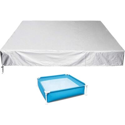 Minkurow Mini Cubierta Para Piscina, Cubierta Cuadrada Para Piscina Con Cordón, Cubiertas Para Bañera De Spa Exterior, 210d Oxford Plata 218 X 218 X 30cm Minkurow Mini Cubierta Para Piscina, Cubierta Cuadrada Para Piscina Con Cordón, Cubiertas Para Bañera De Spa Exterior, 210d Oxford Plata 218 X 218 X 30cm