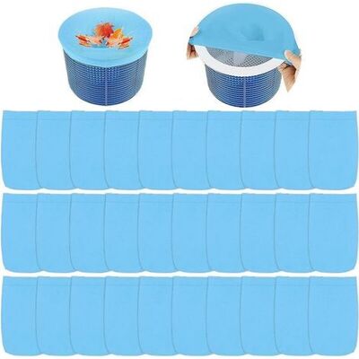 ABYSSE Lot De 30 Chaussettes Pour Skimmer De Piscine, Accessoires De Piscine Réutilisables, Filtres En Nylon, Filtres Élastiques ABYSSE Lot De 30 Chaussettes Pour Skimmer De Piscine, Accessoires De Piscine Réutilisables, Filtres En Nylon, Filtres Élastiques