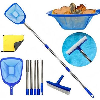 BARKBUSTERS Kit Nettoyage Piscine, Épuisette Avec Manche Télescopique, Maille Extra Fine, Pour Piscine, Spa, Fontaine, Étang,215cm BARKBUSTERS Kit Nettoyage Piscine, Épuisette Avec Manche Télescopique, Maille Extra Fine, Pour Piscine, Spa, Fontaine, Étang,215cm