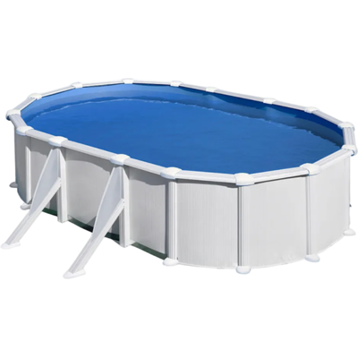 Piscina Elevada Gre Wet Ovalada Chapa Blanca Depuradora 500x300x120 Piscina Elevada Gre Wet Ovalada Chapa Blanca Depuradora 500x300x120