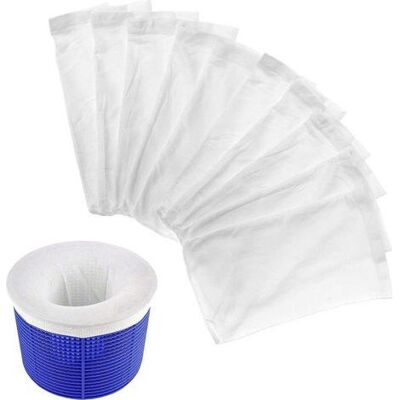 SANS MARQUE Lot De 10 Chaussettes De Skimmer Pour Piscine - En Nylon Élastique Résistant - Pour Filtrer Les Feuilles, L'Herbe, Les Cheveux, La Mousse Et D'Autres Déchets SANS MARQUE Lot De 10 Chaussettes De Skimmer Pour Piscine - En Nylon Élastique Résistant - Pour Filtrer Les Feuilles, L'Herbe, Les Cheveux, La Mousse Et D'Autres Déchets