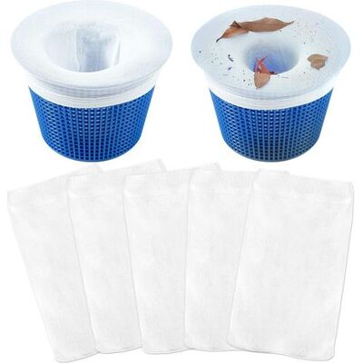 SANS MARQUE Lot De 5 Chaussettes De Piscine Pour Piscines À Mailles Fines Et Filtres De Spa, Réutilisables En Maille Ultra-fine Pour Les Piscines Au Sol SANS MARQUE Lot De 5 Chaussettes De Piscine Pour Piscines À Mailles Fines Et Filtres De Spa, Réutilisables En Maille Ultra-fine Pour Les Piscines Au Sol
