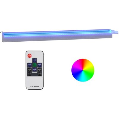 Fuente Cascada Con Led Rgb Acero Inoxidable 108 Cm Vidaxl Fuente Cascada Con Led Rgb Acero Inoxidable 108 Cm Vidaxl
