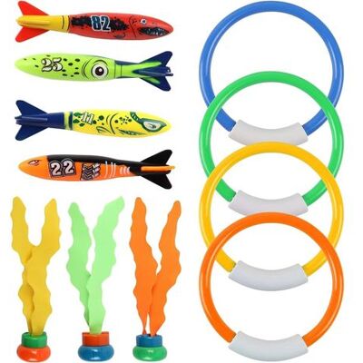 ENLENK Juego De Buceo Submarino De 11 Piezas, Juguetes De Piscina Para Niños De 4 A 6 Años, Juego De Buceo Submarino, Juguetes De Entrenamiento Para La Piscina ENLENK Juego De Buceo Submarino De 11 Piezas, Juguetes De Piscina Para Niños De 4 A 6 Años, Juego De Buceo Submarino, Juguetes De Entrenamiento Para La Piscina