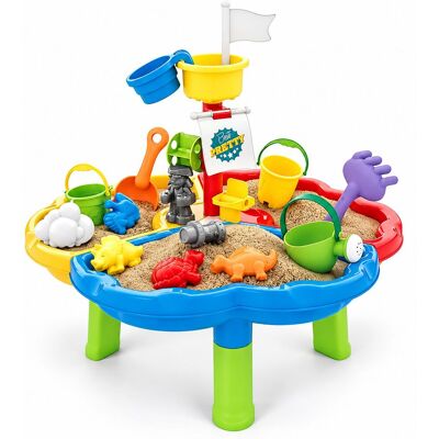 Relaxdays Mesa De Juegos De Agua Isla Pirata Con Mástil, Cañón Y Moldes De Arena, Plástico, 58 X 60 X 60 Cm, Multicolor Relaxdays Mesa De Juegos De Agua Isla Pirata Con Mástil, Cañón Y Moldes De Arena, Plástico, 58 X 60 X 60 Cm, Multicolor