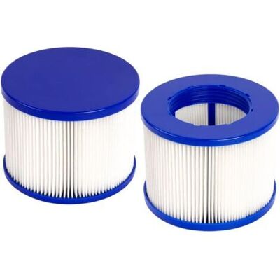 ABYSSE Lot De 2 Cartouches Filtrantes À Visser Pour Spas, Filtre 75 X 100 Mm, Cartouches De Rechange Pour Filtres Gymax Pour Spas, Piscines Et Jacuzzis, Bleu Et Blanc ABYSSE Lot De 2 Cartouches Filtrantes À Visser Pour Spas, Filtre 75 X 100 Mm, Cartouches De Rechange Pour Filtres Gymax Pour Spas, Piscines Et Jacuzzis, Bleu Et Blanc
