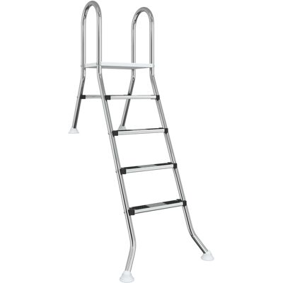 Escalera Para Piscina Semienterrada 195 X 116 Cm 4-escalón Vidaxl Escalera Para Piscina Semienterrada 195 X 116 Cm 4-escalón Vidaxl