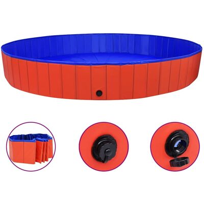 Vidaxl Piscina Para Perros Plegable Pvc Rojo 300x40 Cm Vidaxl Piscina Para Perros Plegable Pvc Rojo 300x40 Cm
