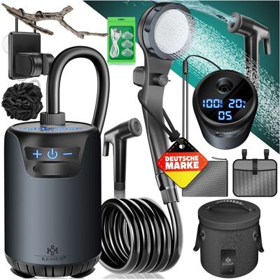 Kesser® Ducha Camping, Bomba, 8000 Mah - Antracita / Negro, Depósito 20 L Kesser® Ducha Camping, Bomba, 8000 Mah - Antracita / Negro, Depósito 20 L