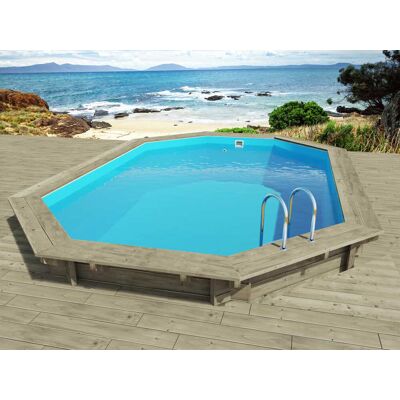 HABITAT ET JARDIN Piscina De Madera "florida 145" - 6,57 X 4,57 X 1,45 M HABITAT ET JARDIN Piscina De Madera "florida 145" - 6,57 X 4,57 X 1,45 M