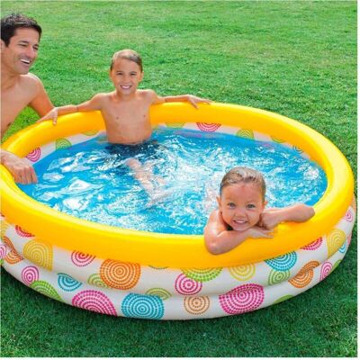 Trade Shop - Piscina Gonfiabile Per Bambini 3 Anelli 147 X 33 Cm Giardino Terrazzo 330 Lt - Trade Shop - Piscina Gonfiabile Per Bambini 3 Anelli 147 X 33 Cm Giardino Terrazzo 330 Lt -