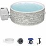 Bestway - Spa Hinchable Lay-Z-Spa Vancouver 155x60 cm para 3-5 Personas con Airjet y Cobertor - Gris